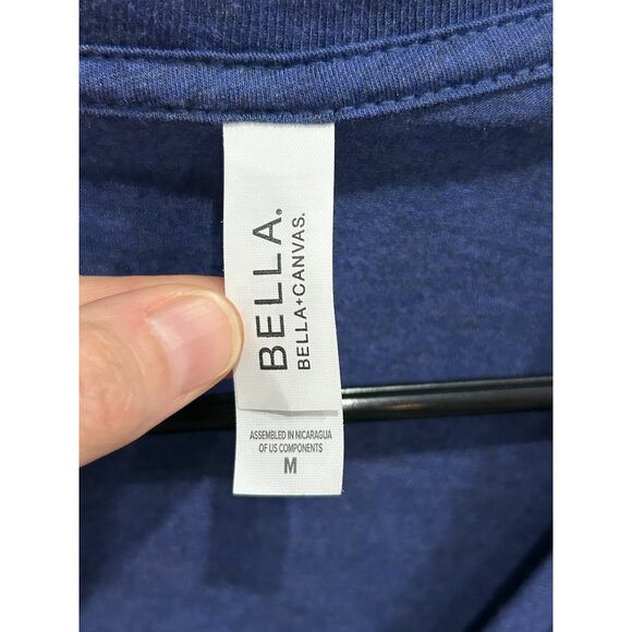 Harleston Green Bella+Canvas V-Neck T-Shirt Sz Medium Blue - Picture 5 of 9